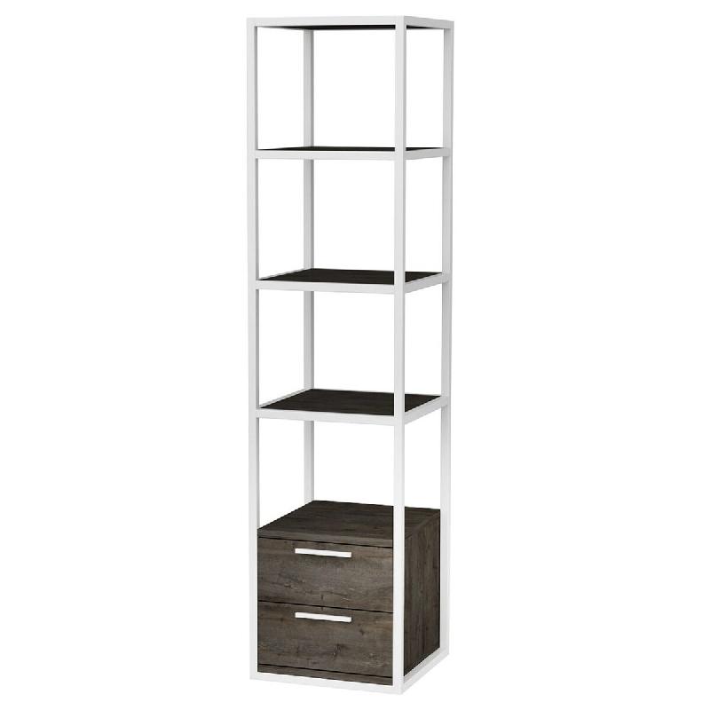 WellHome Loira - Bibliothèque L : 39 cm, P : 39 cm, H : 160 cm - multicolore WH1933_0