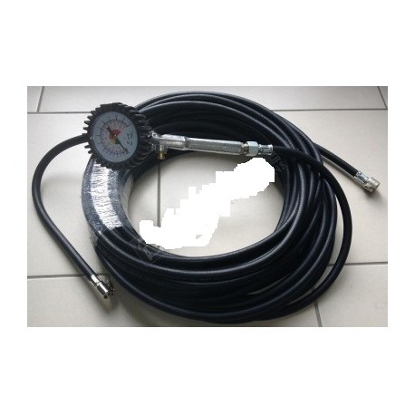 15MEB093 - Pistolet de gonflage avec manomètre - Tuyau de gonflage longueur 20m_0