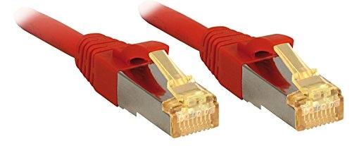 Lindy 47292 - Câble réseau RJ-45 Cat7 1m rouge - Blindage S/FTP - Connecteurs plaqués or_0