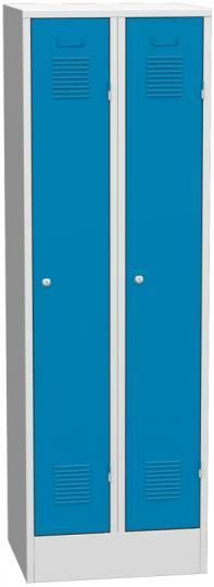 Armoire vestiaire - DLM 731/II - acier laminé à froid - 2 compartiments - dimensions H1850xL600xP500 mm_0