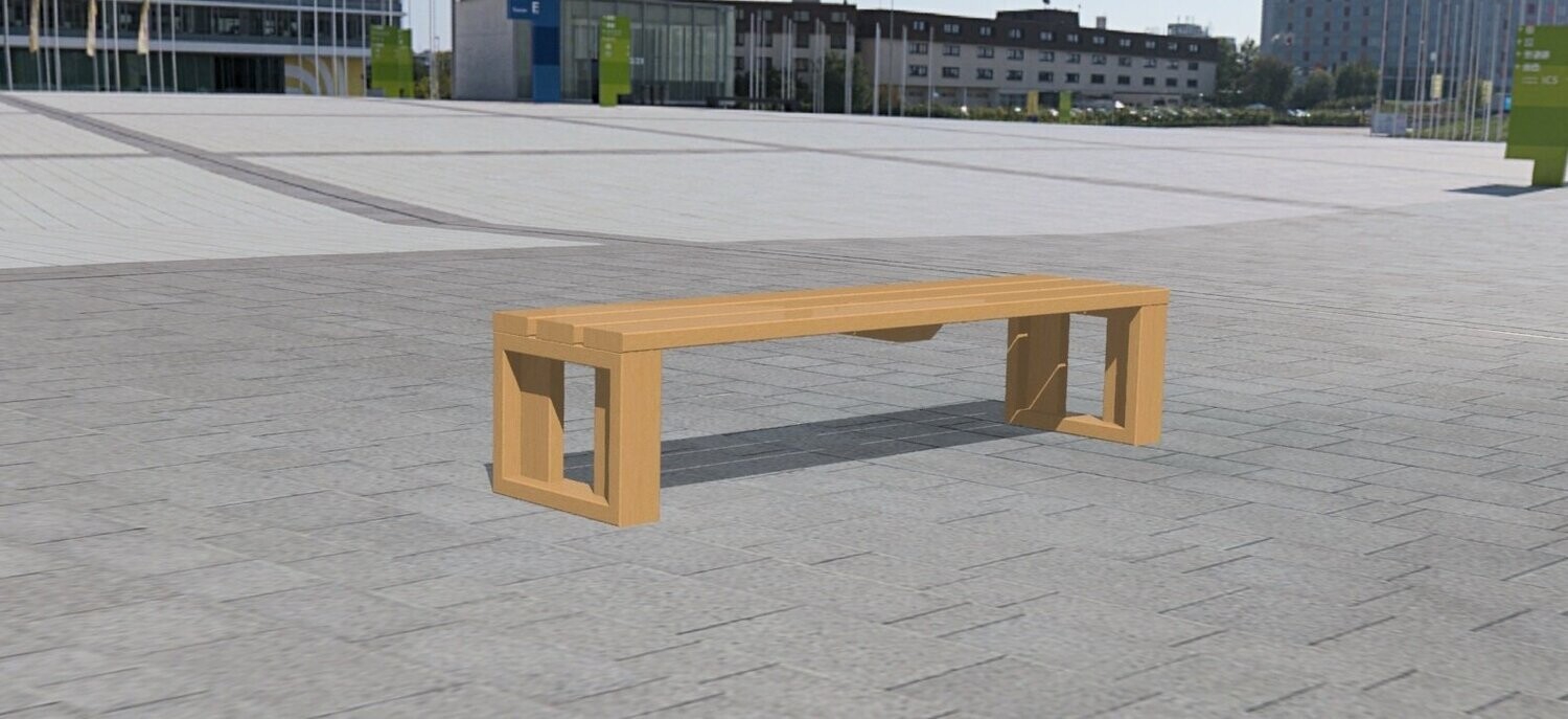 Banc en bois Classe IV ou plastique recyclé - Référence MUB21_0
