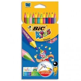 BIC ETUI DE 12 CRAYONS DE COULEUR EVOLUTION CIRCUS-COLORIS ASSORTIS