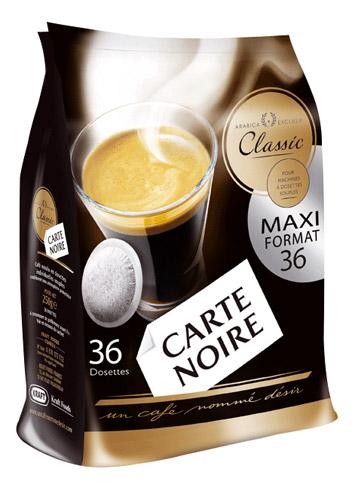 CAFÉ CARTE NOIRE CLASSIQUE DOSETTE - PAQUET DE 36 - CARTE NOIRE