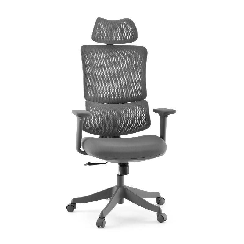 Chaise de bureau / Fauteuil pivotant Ergomy Colore 3D tissu maille / Assise tissu gris mybuero - gris polyester 670682_0