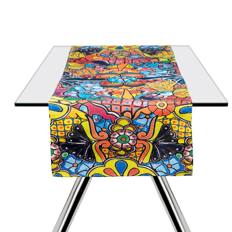Chemin de table Excelsa Acapulco coton 45x140 cm multicolore - multicolore textile 68719_0