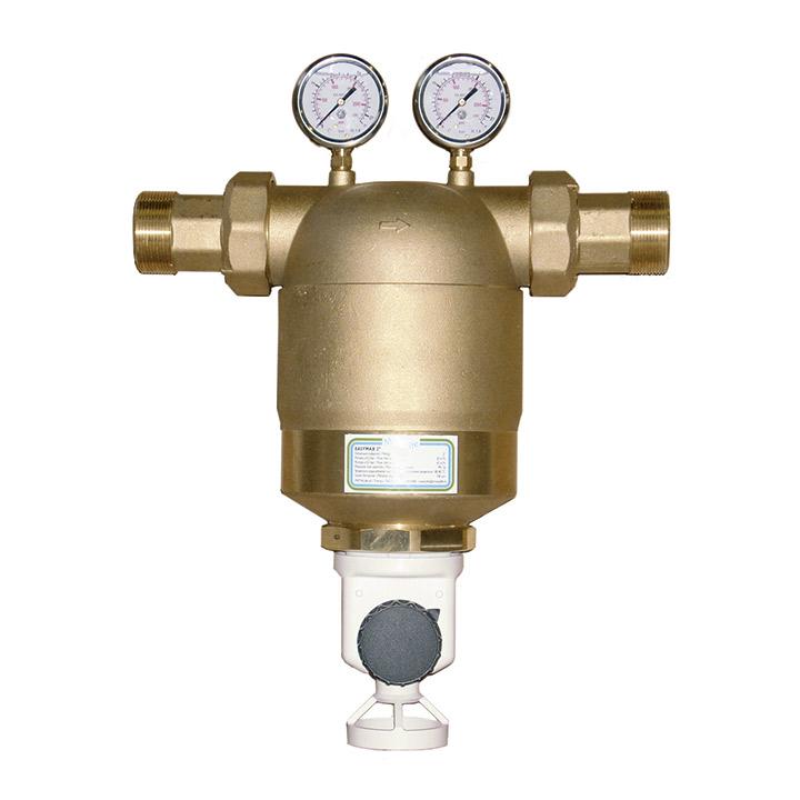Filtre Easy Max - Autonettoyant industriel en laiton avec cartouche inox 316 - Filtration 100 microns - Certifié DVGW et CE_0