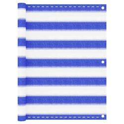 Helloshop26 - Écran de balcon brise pare vue protection confidentialité 75 x 500 cm PEHD bleu et blanc 02_0010122 - 3000544282723_0