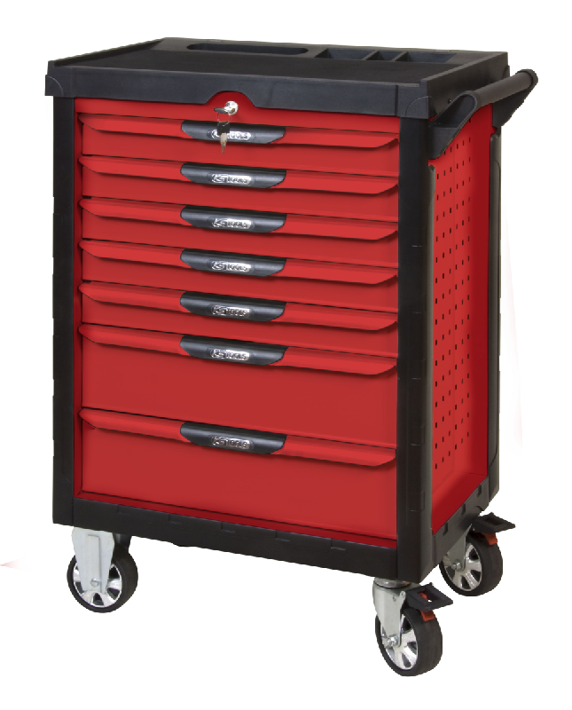 KSTOOLS - SERVANTE PEARL LINE ROUGE, 7 TIROIRS - 809.0007_0