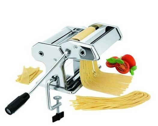 Machine à pâtes ergonomique et manuelle en inox - abaisse de 145mm - 9 positions - avec serre-joint pour stabilité_0