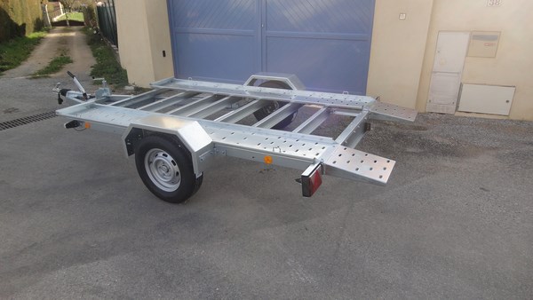 Remorque porte-engins Jalon MINI PV750 - 0,75T, 2,6m, 1 essieu - non freinée_0