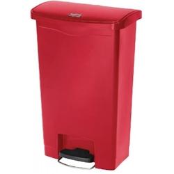 Rubbermaid Poubelle à Pédale Frontale Slim Jim Rouge 50L - rouge plastique 0086876224108_0