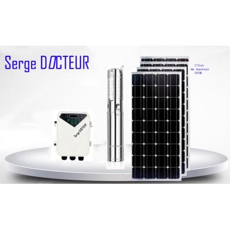 Kit de pompage solaire SDMNT97835857 - 750W - 95 mètres - complet avec panneaux solaires Serge Docteur_0