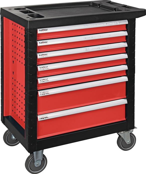 Servante d'atelier en tôle acier - 7 tiroirs - 131 pièces - Charge 300 kg - Dimensions L683 x P460 x H980mm - NOW_0