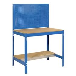 SimonRack Établi SIMONWORK BT2 couleur BLEU/BOIS 1445x1510x610 mm (haut x largeur x profondeur) - bleu métal 8435104919699_0