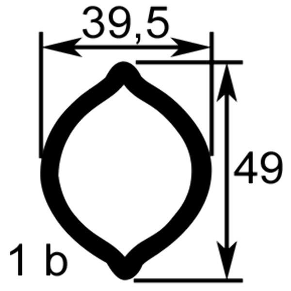 TUBE PROFIL (1B) LG.1450 INT.39,5X49X5