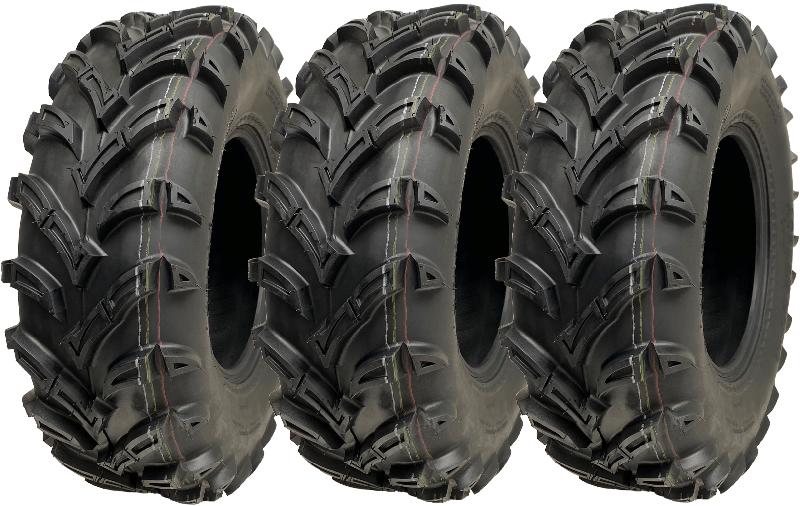 25x8.00-12 ATV Quad Tyres 6ply 14psi Wanda P377 Road Legal Tires 65J (Set of 3)_0