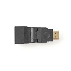 Adaptateur Hdmi  Connecteur Hdmi - Hdmi Femelle  Rotatif  Noir Usage Non Intensif Nedis - 3665476887752_0