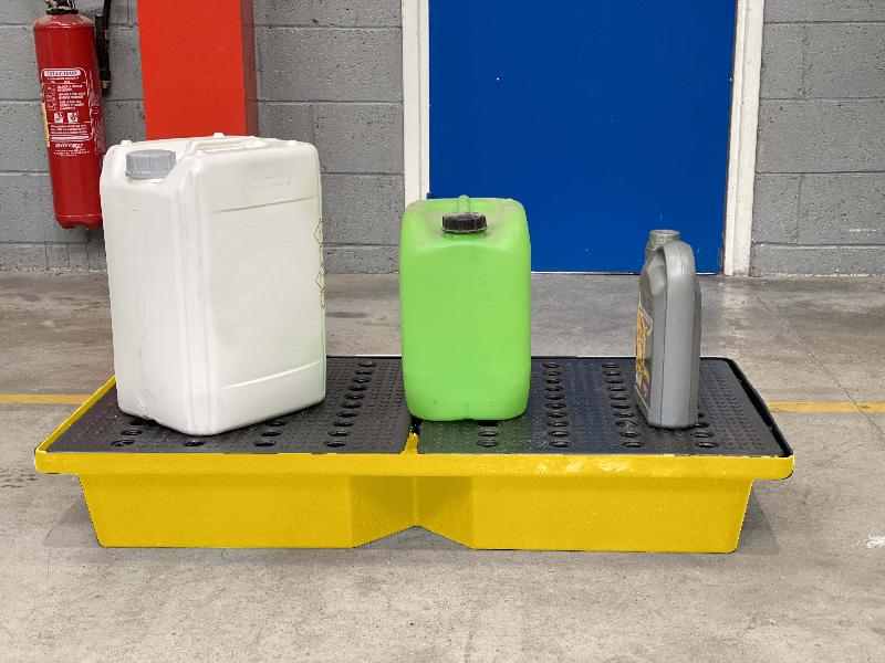 Bacs de rétention empilable 70L - avec ou sans caillebotis - fabriqués en France - BCRTTHDJN-PU56/CLB_0