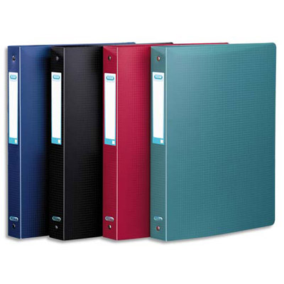 CLASSEUR ELBA 4 ANNEAUX ELBA - POLYPROPYLENE SEMI RIGIDE 10/100E - DOS 4 CM - A4 - COLORIS ASSORTIS CLASSIQUES - LOT DE 14