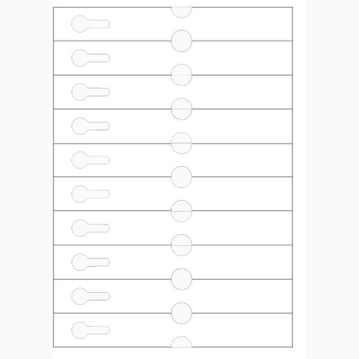 Étiquettes à boucle pour imprimante laser - 297 x 25 mm, PET 175µ - Référence 947301_0