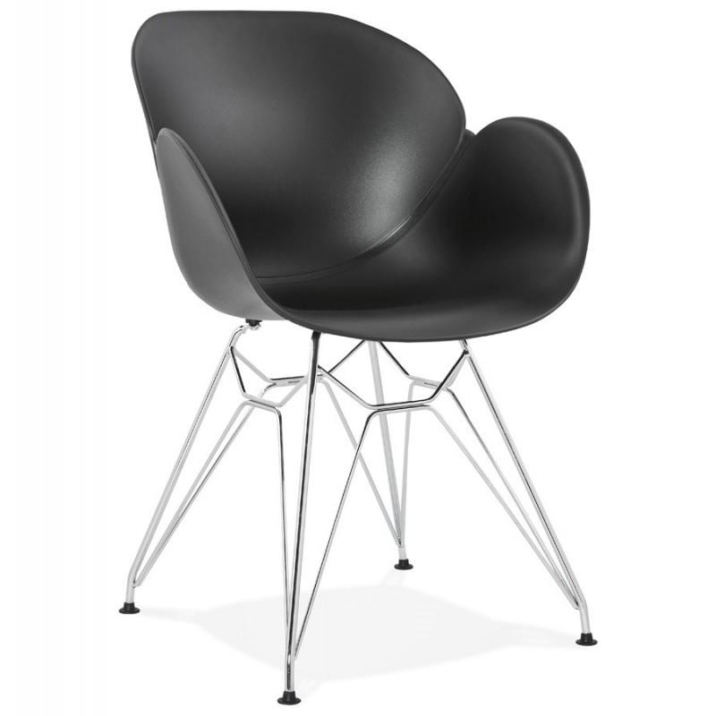 FAUTEUIL DESIGN KATANA 82CM NOIR - PARIS PRIX_0