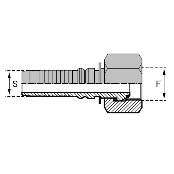 Femelle - Droit (DKR-IN) - Cône 60° - Filetage Withworth - 12 , 3/4