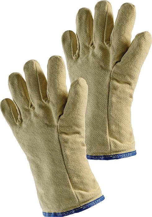 Gant de protection thermique 5 doigts - Taille universelle - Tissu aramide naturel avec isolation - EN 388, EN 407 - Catégorie EPI III - JUTEC_0