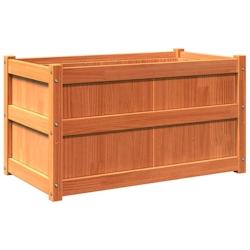 Helloshop26 - Jardinière bac lit surélevé plantes fleurs terrasse jardin cire 90 x 50 x 50 cm bois de pin massif marron 02_0038516 - 3000217714278_0