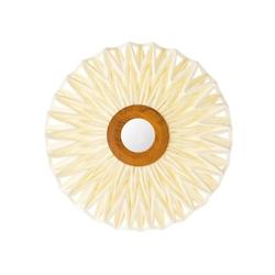 Now's Home - Applique En Lin Blanc Casse Miroir Au Milieu Dia40cm Matahari - 3256390219677_0