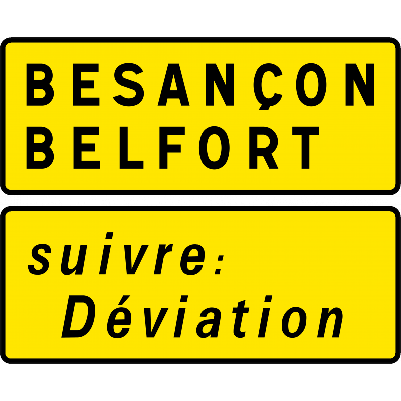 Panneau voierie temporaire - signalisation complémentaire d'un itinéraire de déviation KD79b - Innov WP Signalisation_0