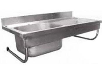 Plonge professionnelle suspendue - fixation murale - profondeur 700 mm - cuves inox 500x700x300 mm_0