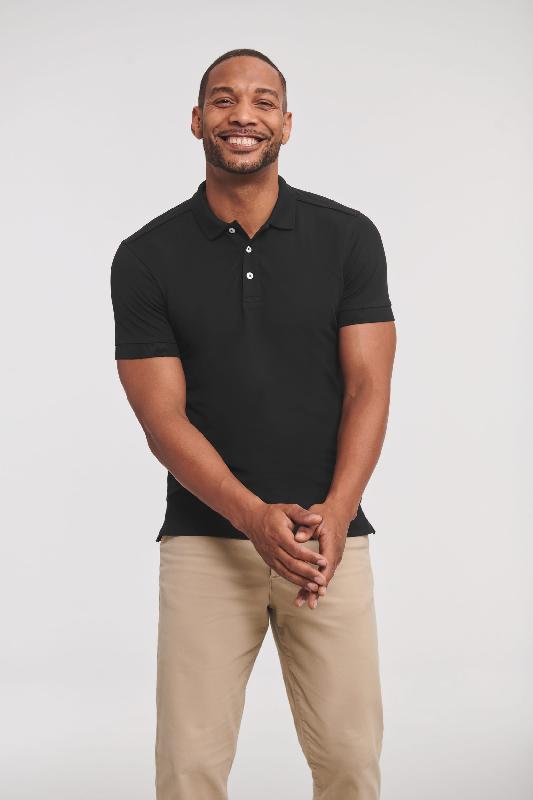 Polo Stretch Homme - Russell - Réf : RU566M - 95% coton, 5% Lycra - Coupe slim - Toucher très doux_0