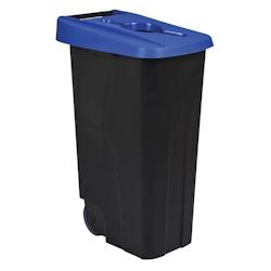 Rossignol - Poubelle 110L mobile ouverture calibrée MOVATRI GREEN - bleu - bleu plastique polypropylène 56192_0