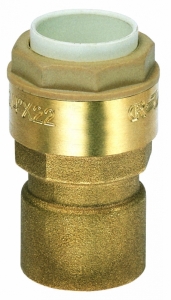 Raccord laiton automatique droit femelle - Réf. : RFICU - Usage eau, chauffage, climatisation - Température -20°C à +120°C_0