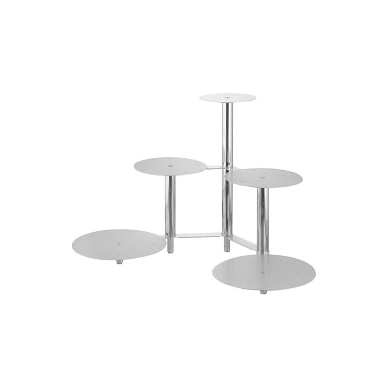 Schneider - Support à gâteaux à étages, 5 pièces, très stable, personnalisable, aluminium - argenté aluminium 146040_0