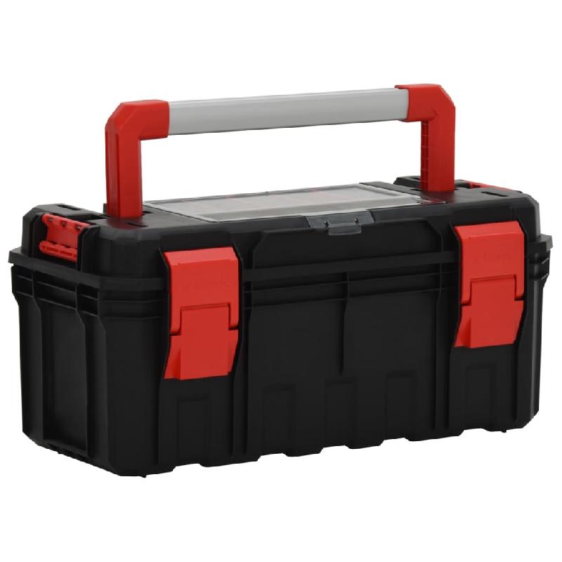 Vidaxl boîte à outils noir et rouge 55x28x26,5 cm 152100_0