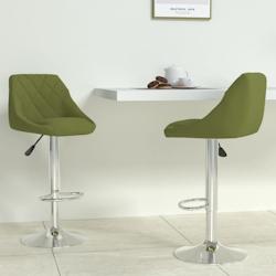 VidaXL Tabourets De Bar Lot De 2 Vert Clair Velours - vert 335307_0