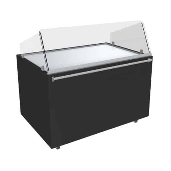Vitrine neutre en sevice traditionnel hauteur 860/1310 mm, vitre avant inclinée (Longueur, mm: 800)_0