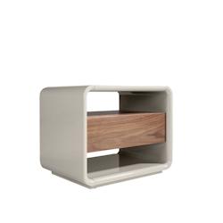 AC ANGEL CERDA Angel Cerdá Table de chevet noyer et bois gris 7134C 55 x 40 x 45 - gris Bois manufacturé 8435631024675_0