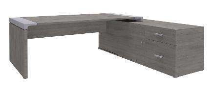 BUREAU DE DIRECTION XO SUR CONSOLE DROITE GRIS L.200 CM