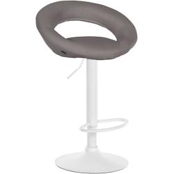 CLP Tabouret de bar Olinda Tissu Gris/Blanc - gris textile 315796_0