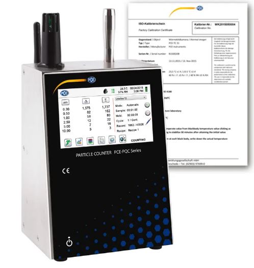 Compteurs de particules professionnel ou pour Laboratoires, modèle mixte : portatif et de paillasse PCE-PQC 21EU - PCE INSTRUMENTS_0