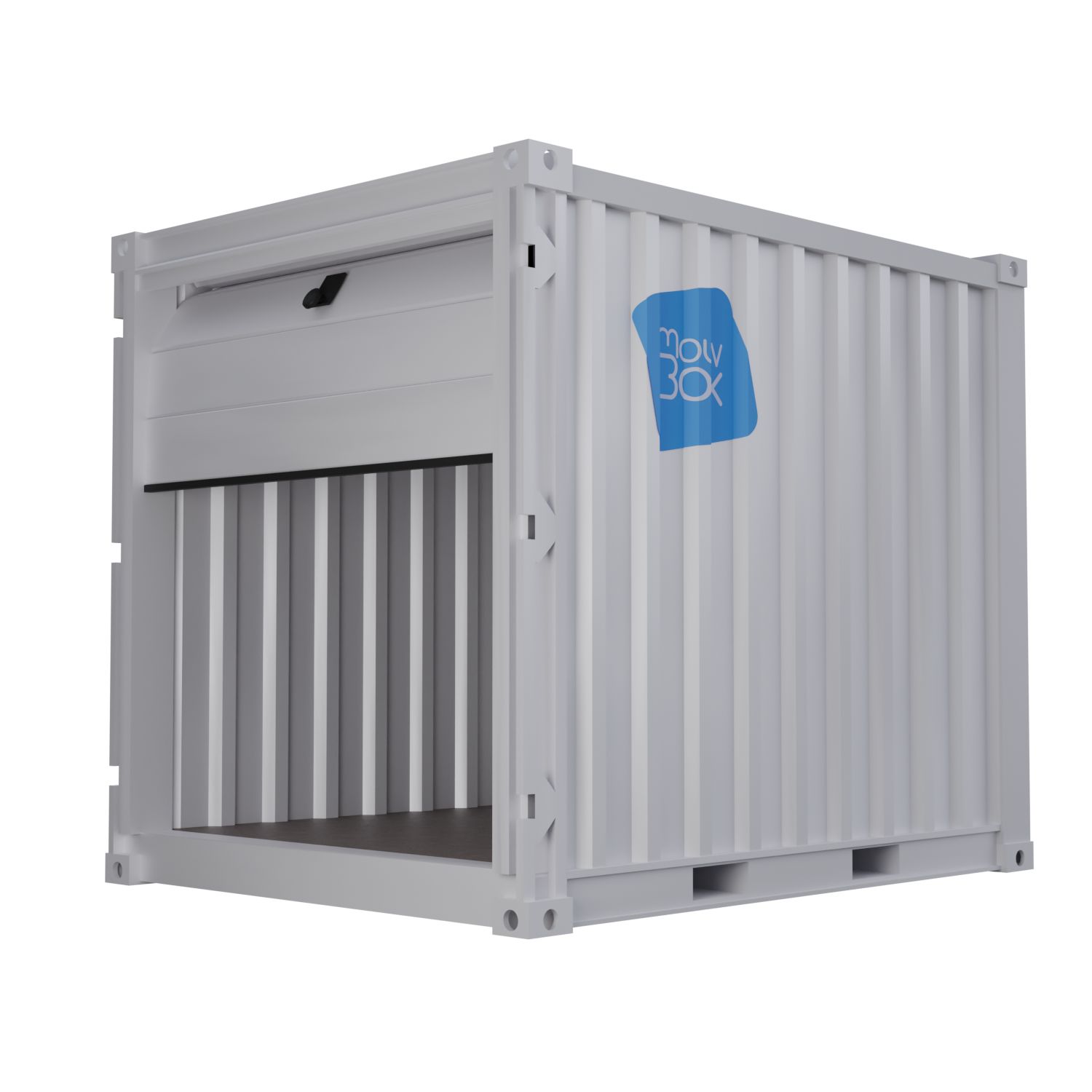 Container de stockage 10 pieds à porte sectionnelle_0