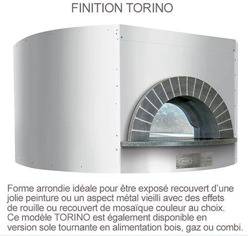 Four à pizza Torino - Forme arrondie - Plateau rotatif en option - Finition personnalisable_0