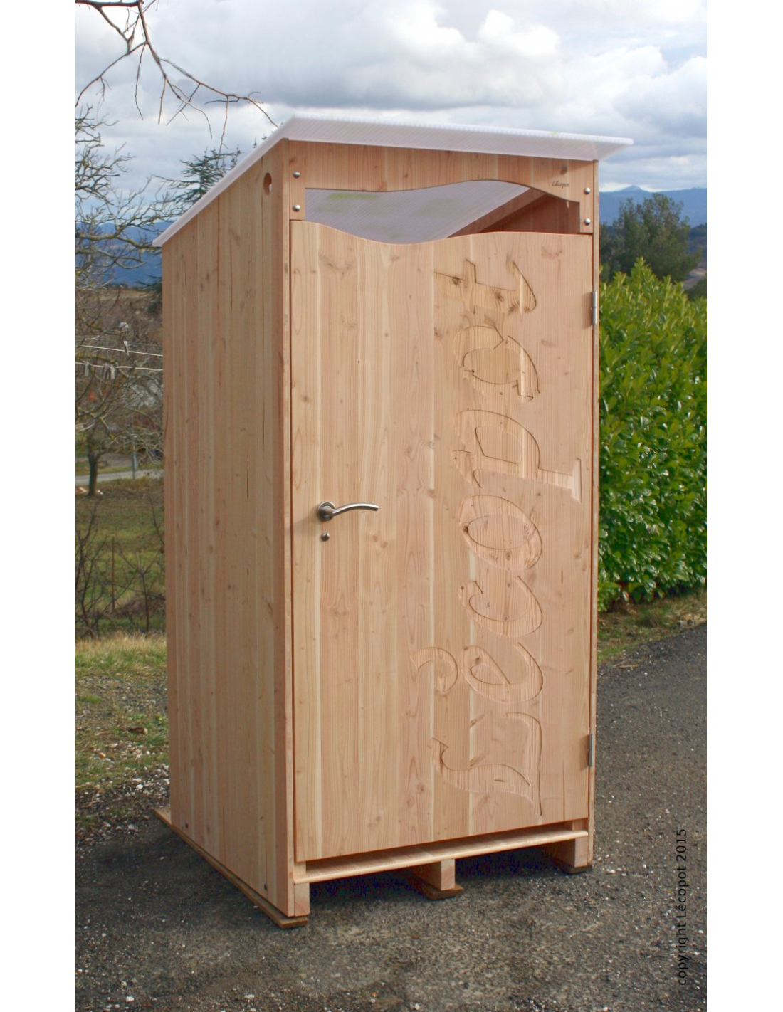 La ventarèl - cabine extérieure douglas pour toilette sèche - l120xl105cmxh215cm_0