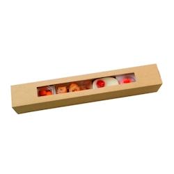 Packnwood FHC - 50Pcs - Boite repas large carton brun avec fenêtre 