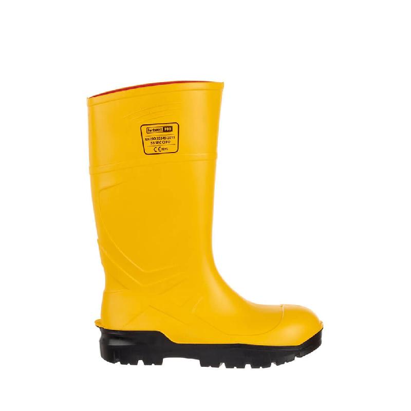 Paire de bottes de sécurité jaunes PU S5 CI FO SRC - BTPUJN-PW11_0