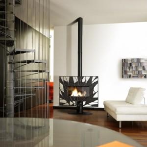 Poêle à bois en fonte gaya feuille anthracite_0