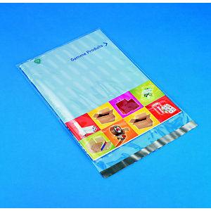 Sachet plastique haute brillance à fermeture adhésive - 22 x 31 cm - Transparent - Carton de 1000_0