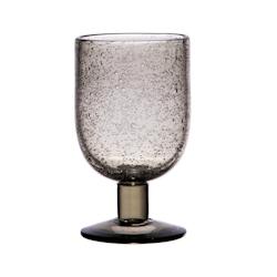 Verre à pied 28 cl Luberon bullé gris x6 -  Rond Verre Table Passion 7.5x7.5 cm - gris verre 3106233020826_0